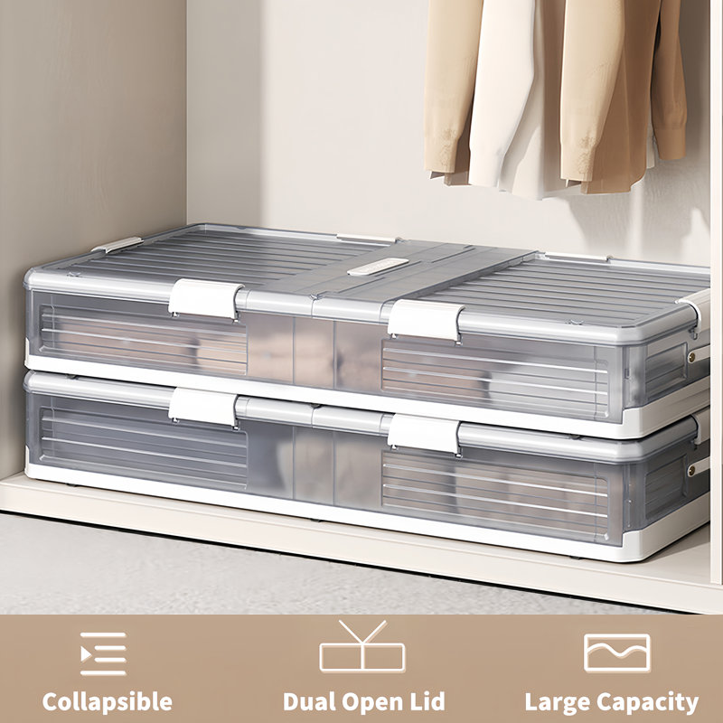 Rebrilliant Bogumil Plastic Underbed Storage Box with Lid & Reviews